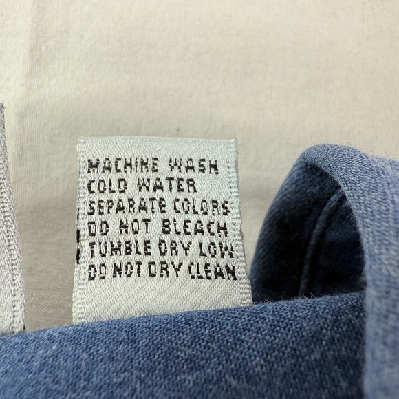 Chico's Design Indigo Cotton Long Sleeve Button Front Tunic Shirt Size Large - Picture 4 of 7